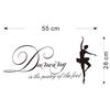 New Design Dancer Style for Family Wall Wall Sticker Detachable Decals Dancing Proverb Wall Posters S