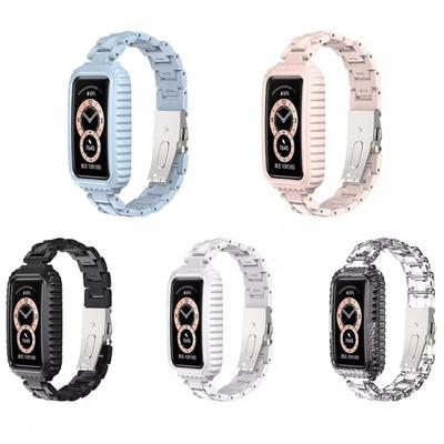 PC+Metal Watchband Watch Bracelet for Huawei Band 9/8/7/6 Smart Watch Accessories