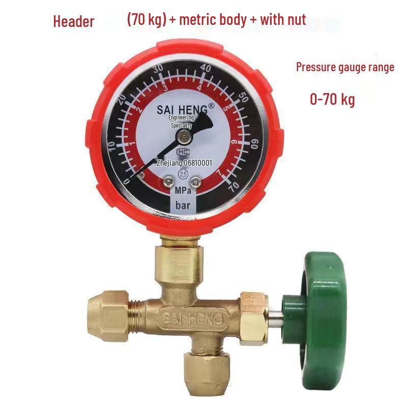 60kg Air Conditioner Tool Set with High/Low Pressure Gauges for Refrigerant Charging
