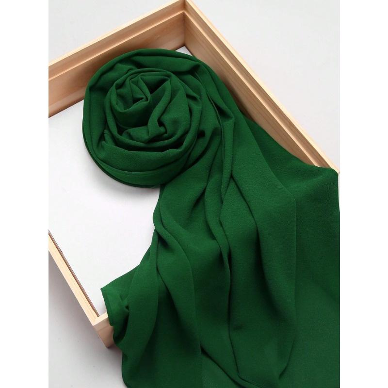 1pc Casual Versatile Solid Color Chiffon Scarf