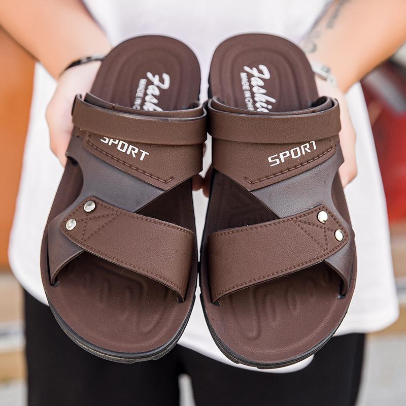 

Slippers Men Summer Beach Shoes For Men Breathable Sandals Male Outdoor Sandals Men 39 коричневый