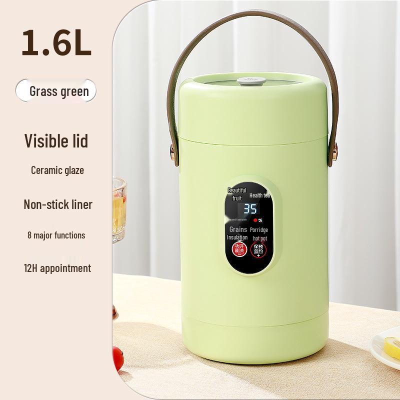 Compact Electric Stew Cup: Portable Non-Stick Hot Pot for Porridge & Soup - Ideal Office Gift