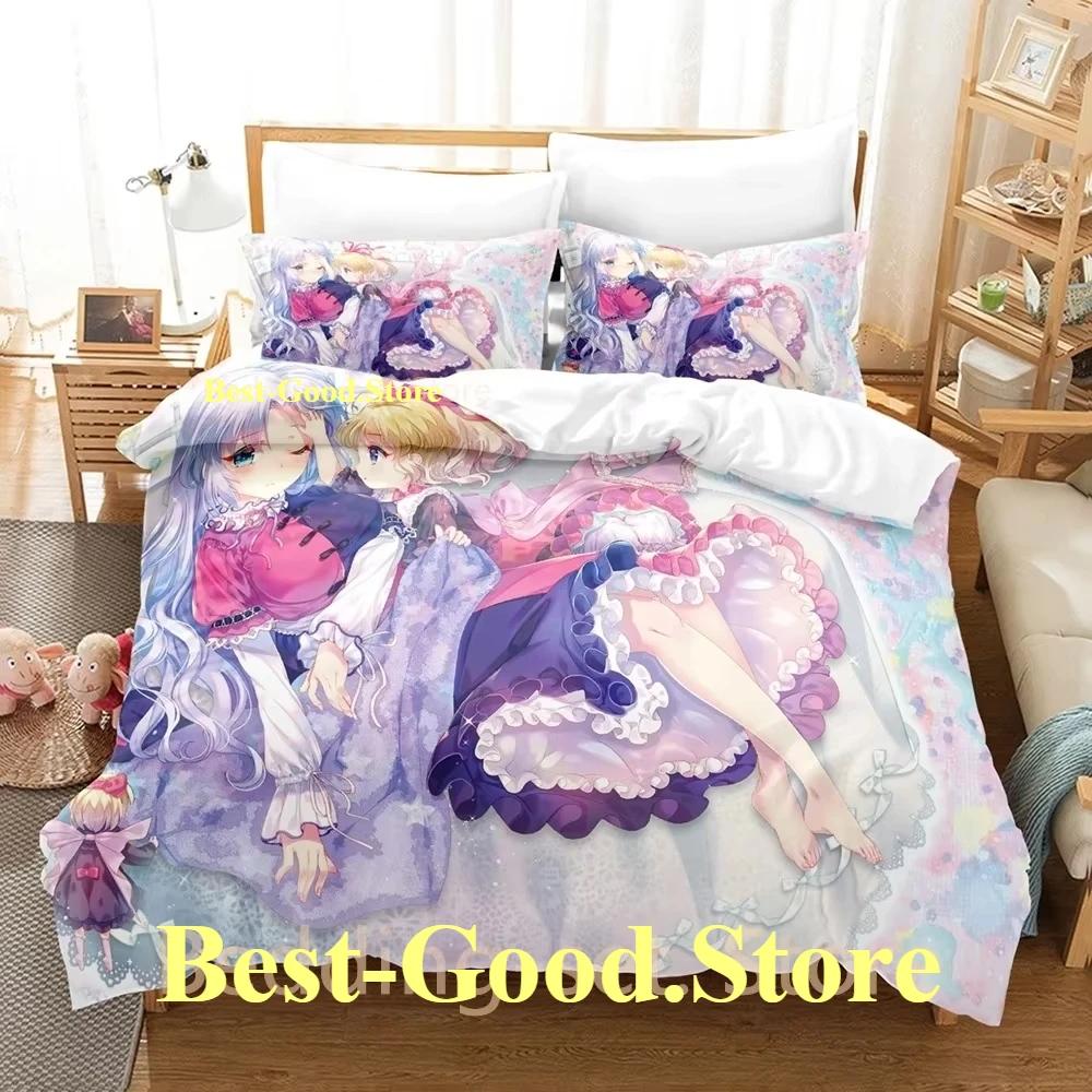 Eirin Yagokoro Bedding Set Single Twin Full Queen King Size Bed Set Adult Kid Bedroom Duvetcover Sets 3D Anime Bed Sheet Set