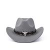 New Western Cowboy Hat Top Hat Jazz Hat Big Brim Ethnic Style Cowboy Felt Hat