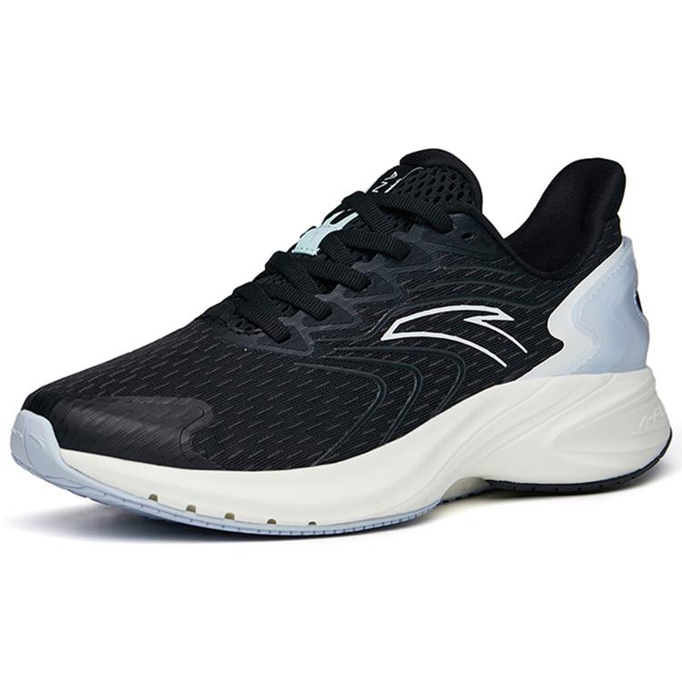 New Anta Running Collection Anti Slip Wear Resistant Low Top Running Shoes Women's Black Purple 122225585-8