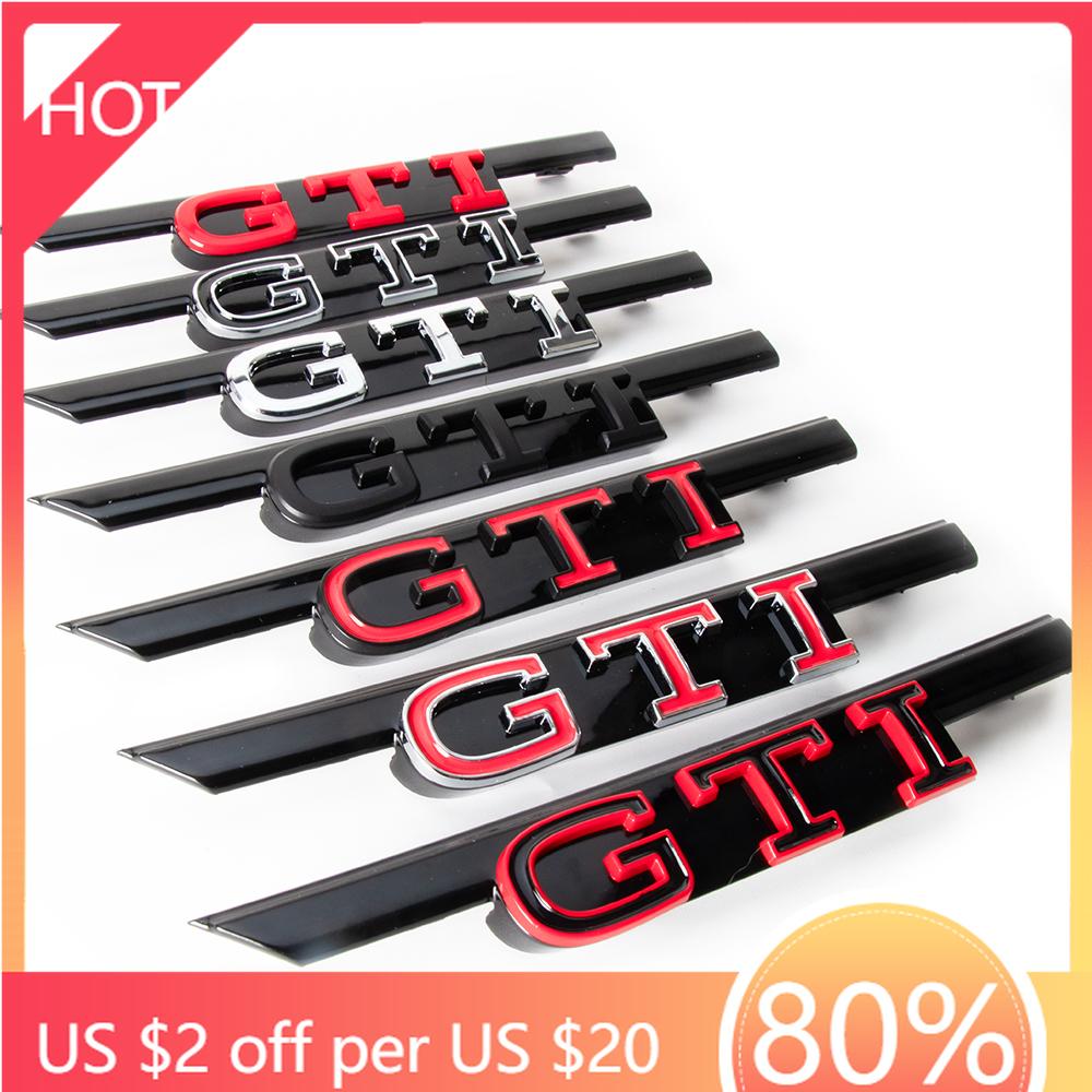 Golf 3 4 MK3 MK4 2026 Hot For VW VOLKSWAGEN 1pc Black/Red 3D ABS GTI letter front grille Emblem replacement Style Suit For VW Go
