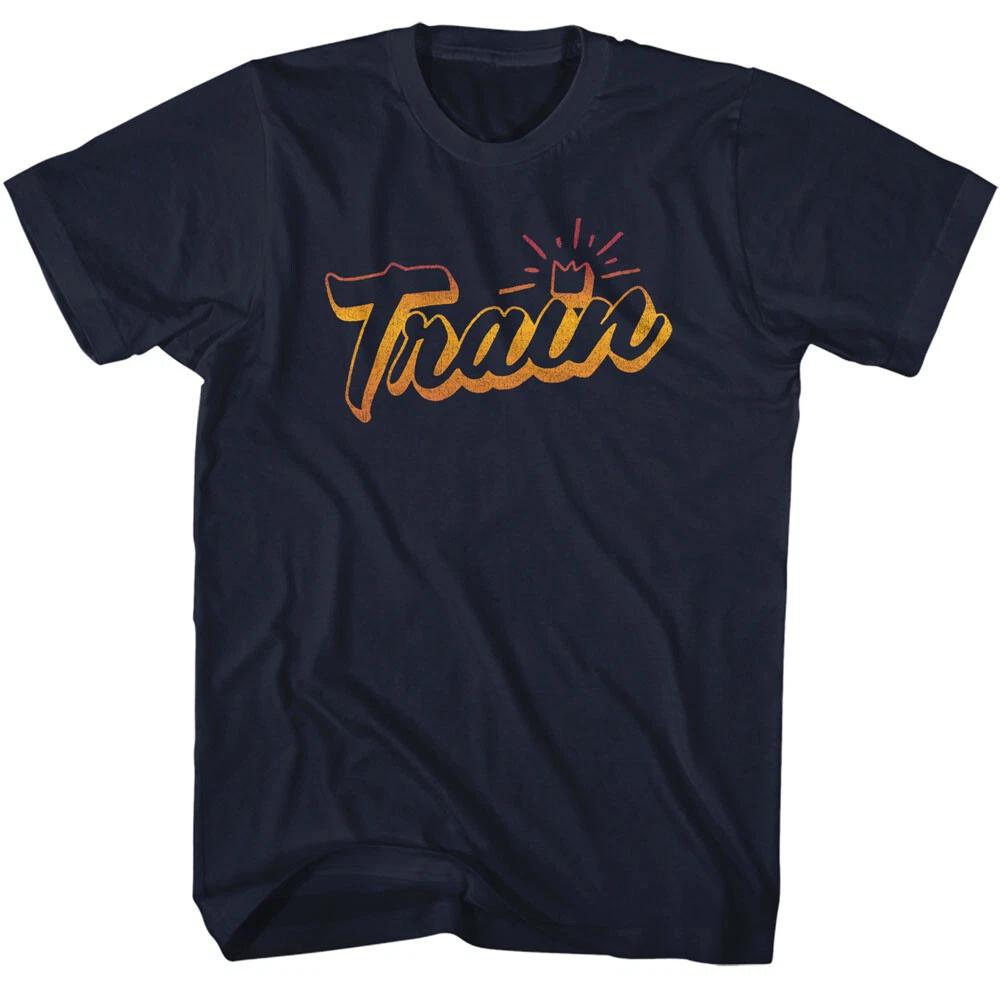 Train Gradient Band Logo Men s T Shirt 90 s Rock Tour Music Merch XL