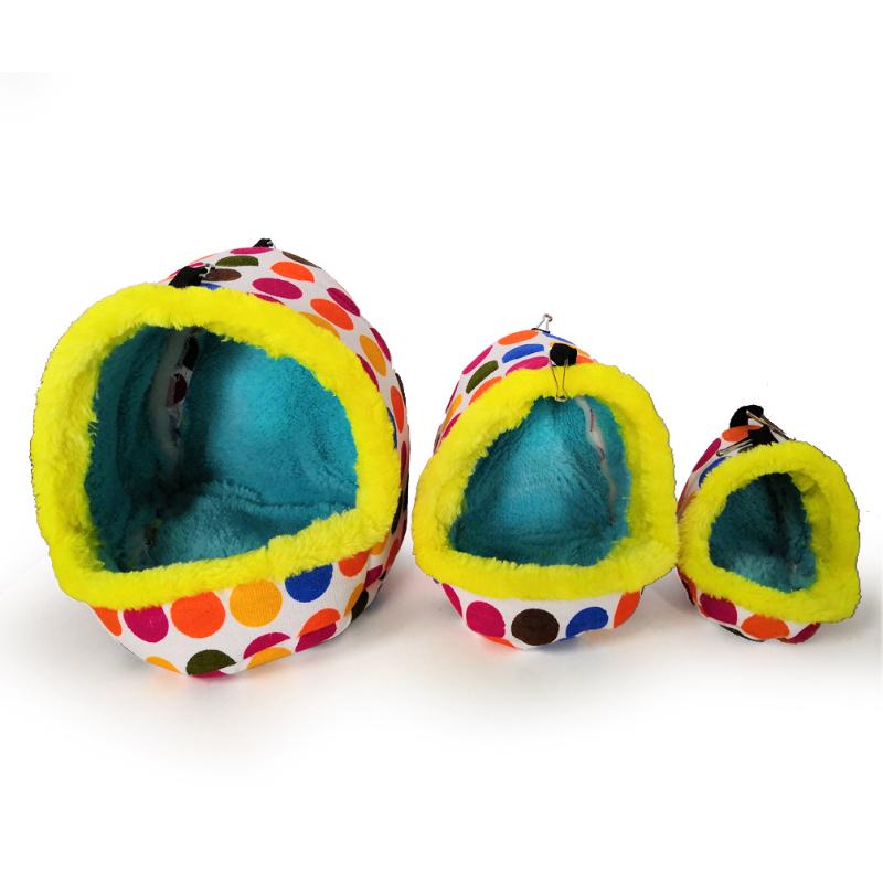 Bird Warm Cage Hamster Plush Nest Parrot Semi-enclosed House Small Pet Winter Bed Budgerigar Accessories Guinea Pig Sleeping Bag