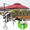 Portable Non-slip Table Umbrella Clamp Alloy Garden Windproof Table Parasol Stand for Patios