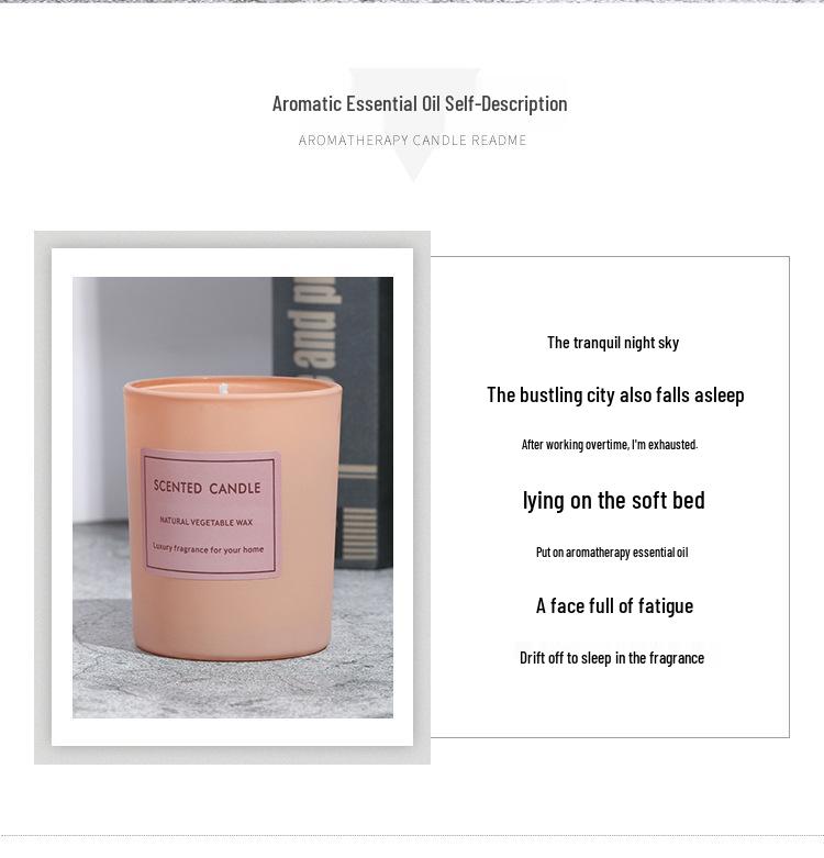 Pink Glass Scented Candle - Valentine's Day Romantic Decor Gift