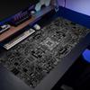 Black Electronic Extended Desktop Gaming Mouse Pad Locked Edge Big Desk Mat For Laptop Desktop Use Desk Pad For PC Gamers Office