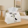 2D Flat, 1pc Easy-Open Cartoon Tissue Box - White Design with Loud Seagull Pattern, Party Tissue Box, Multi-Functional for Kitchen And Dining Room, St