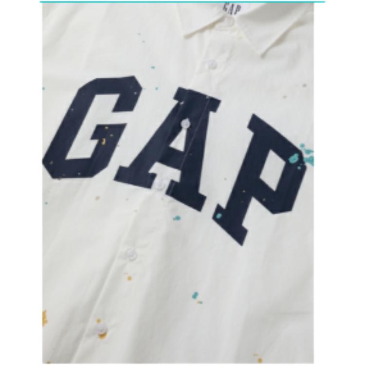 Gap Printed Logo Cotton Loose Fit Long Sleeve Shirt Unisex shirts 791969