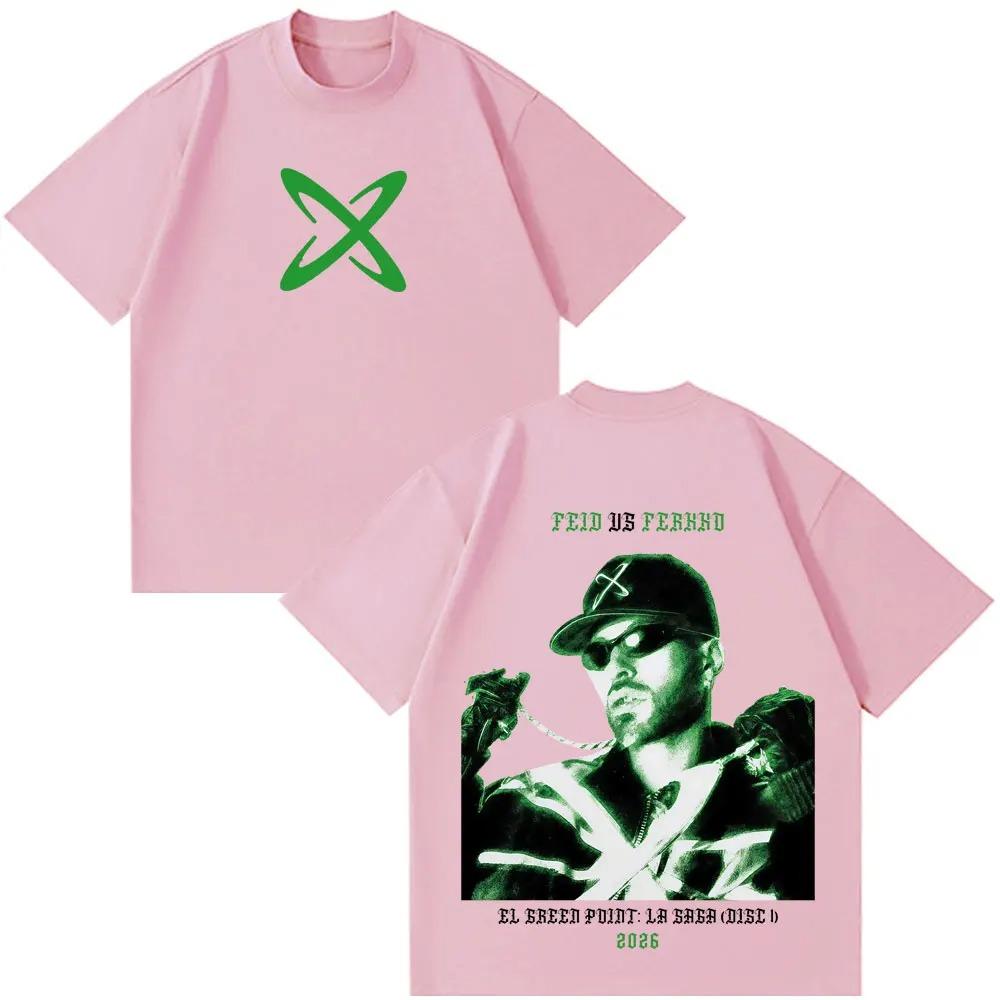 Rapper Feid Ferxxo Tour 2026 Print Tees Men Women Fashion T-shirt Short-sleeved Cotton Casual Loose Vintage T-shirts Streetwear
