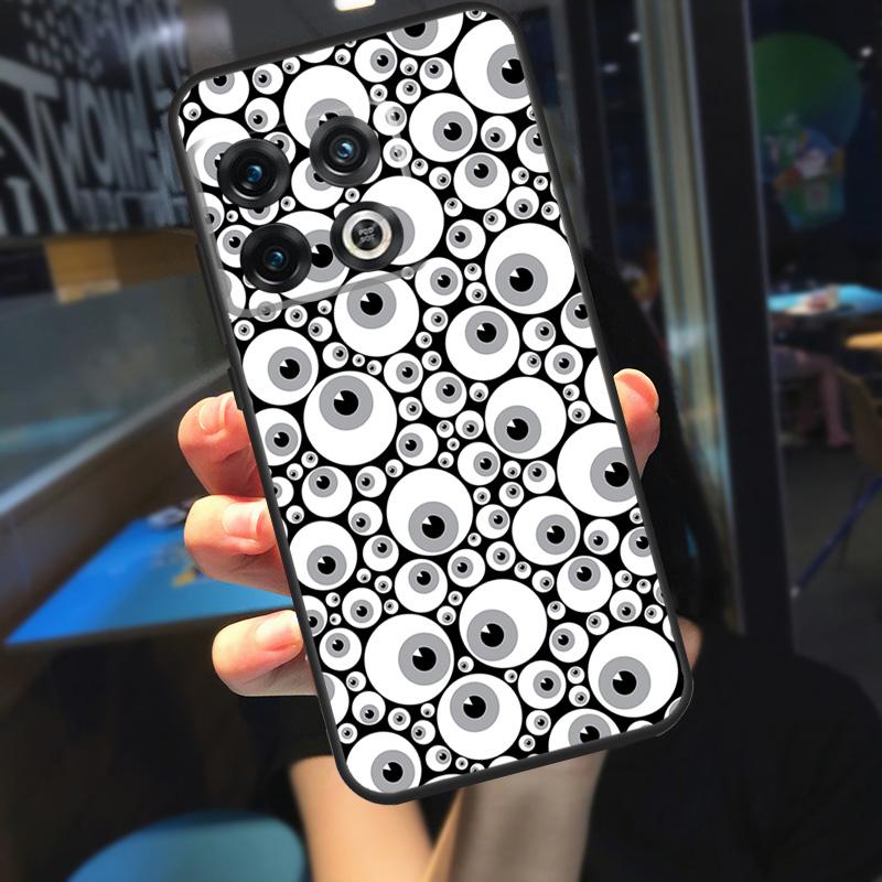 Crazy Eyeball Pattern Funda For OnePlus 13 12 R 11 9 10 Pro 8T 9RT 10T OnePlus Nord 4 CE 2 3 Lite N30 N20 Case