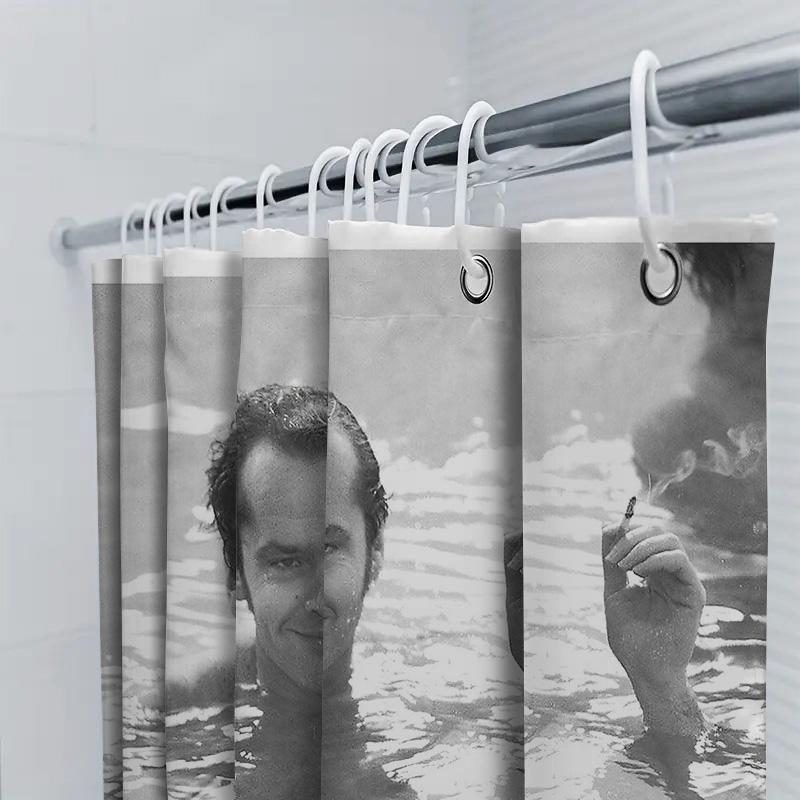 Vintage Horror Movie Shower Curtain Macabre Film Aesthetic Bathroom Decor Spooky Backdrop Creepy Art Gothic Home Textile Unique