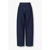 Women Stripe Tuck Pleat Denim Pants 9176362973