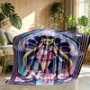 Custom Name Personalized Sailor Moon Print Blanket, Home Decor, Bedroom, Sofa, Camping, Couch, Gifts for Birthday Christmas