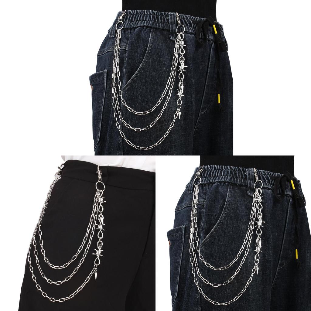 Punk Style Metal Body Chain With Spiky Pendant For Unisex Hiphop Fashion