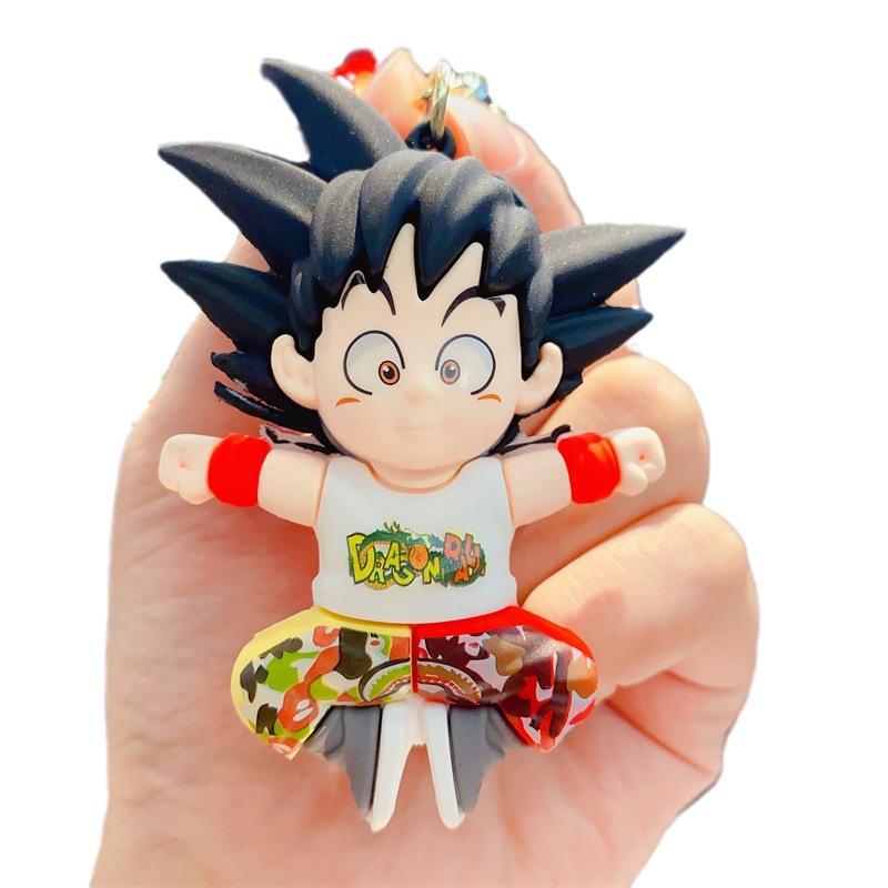 Cartoon-Animation Exquisiter Dragon Ball Schlüsselanhänger Silikonpuppe Schulranzenanhänger Autoschlüsselanhänger Kleines Geschenk