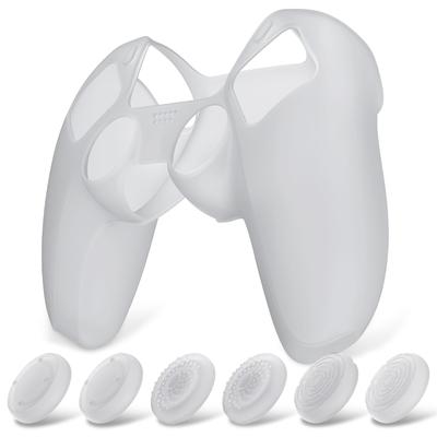 PlayVital Pure Series PS5 Controller-kompatible Schutzhülle aus Silikon für PS5 Controller, weiches Gummi-Griffgehäuse mit 6 Thumbsticks, kann verwendet werden auf