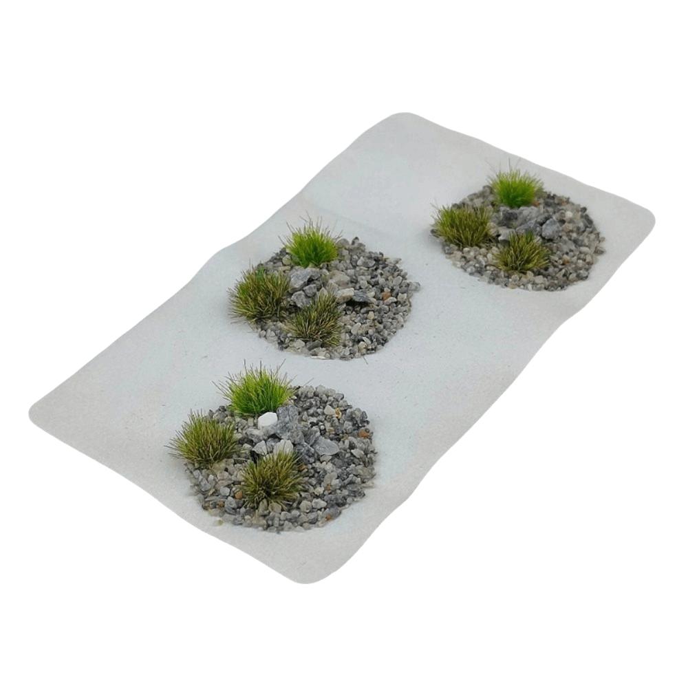 Round Model Layout Decals Stone&Grass Landscape Stones Sticker For Miniature Gaming