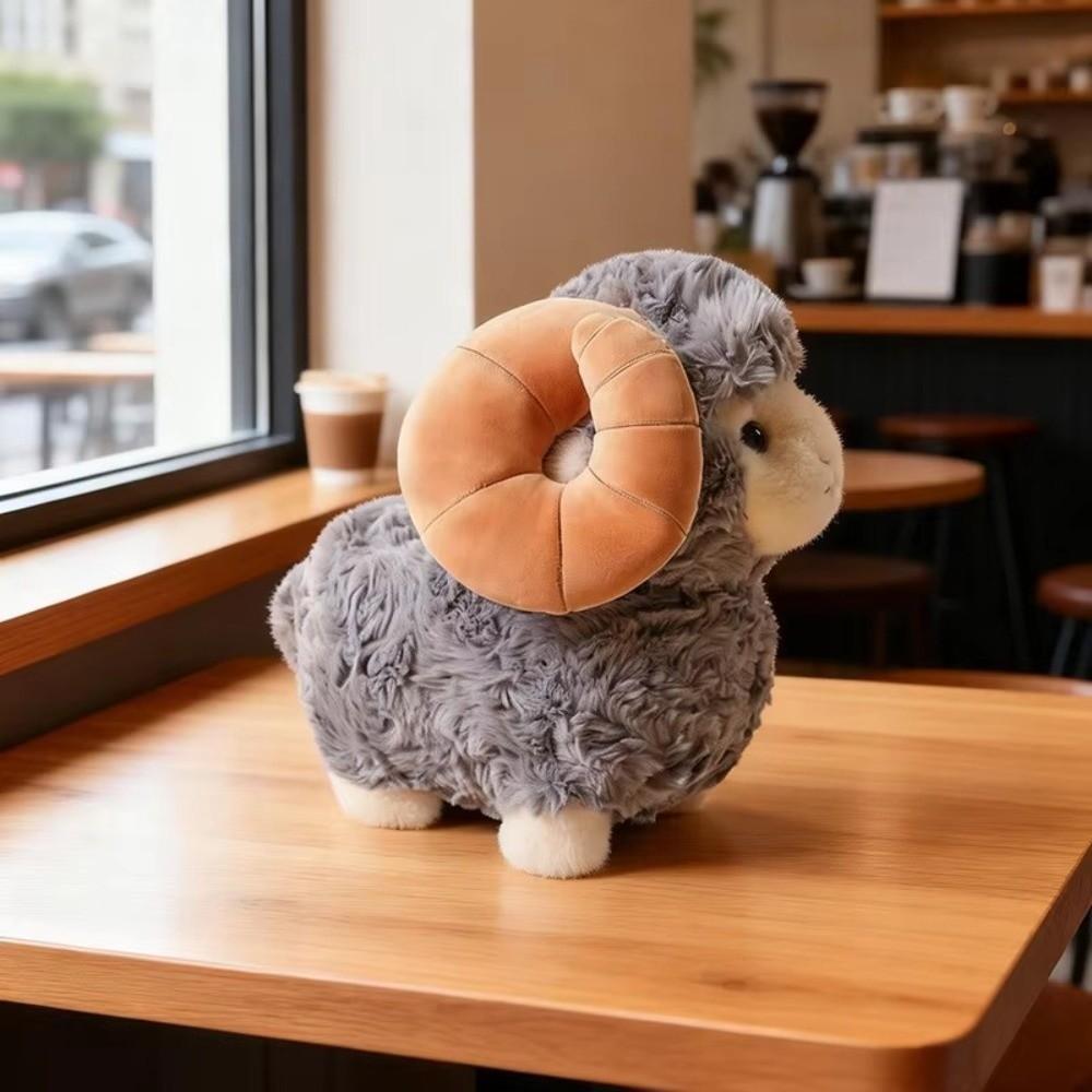 Soft Fluffy Simulation Sheep Plush Toy Warm Cozy Sheep Plush Pillow Room Decor
