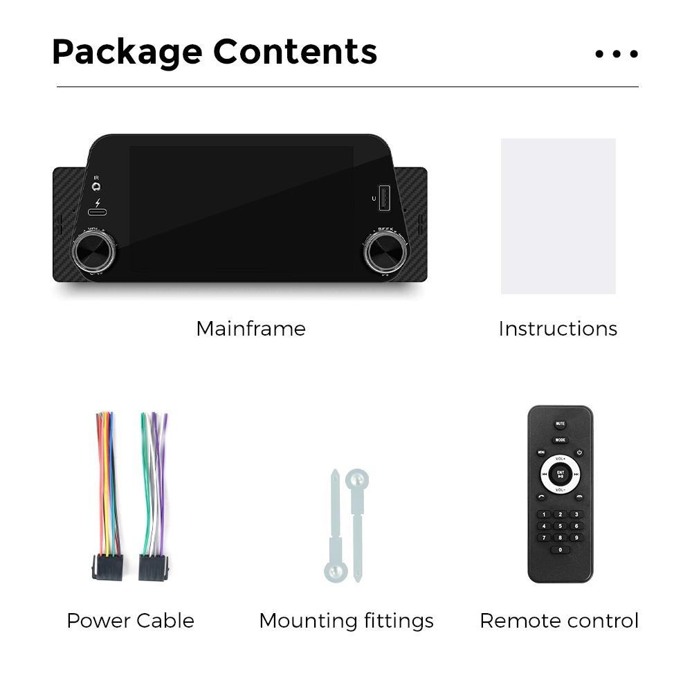 1Din 5inch Touch Screen Car Radio Multimedia Player Carplay Android Auto Display Navigation Mirrorlink  MP5 Rear View Camera