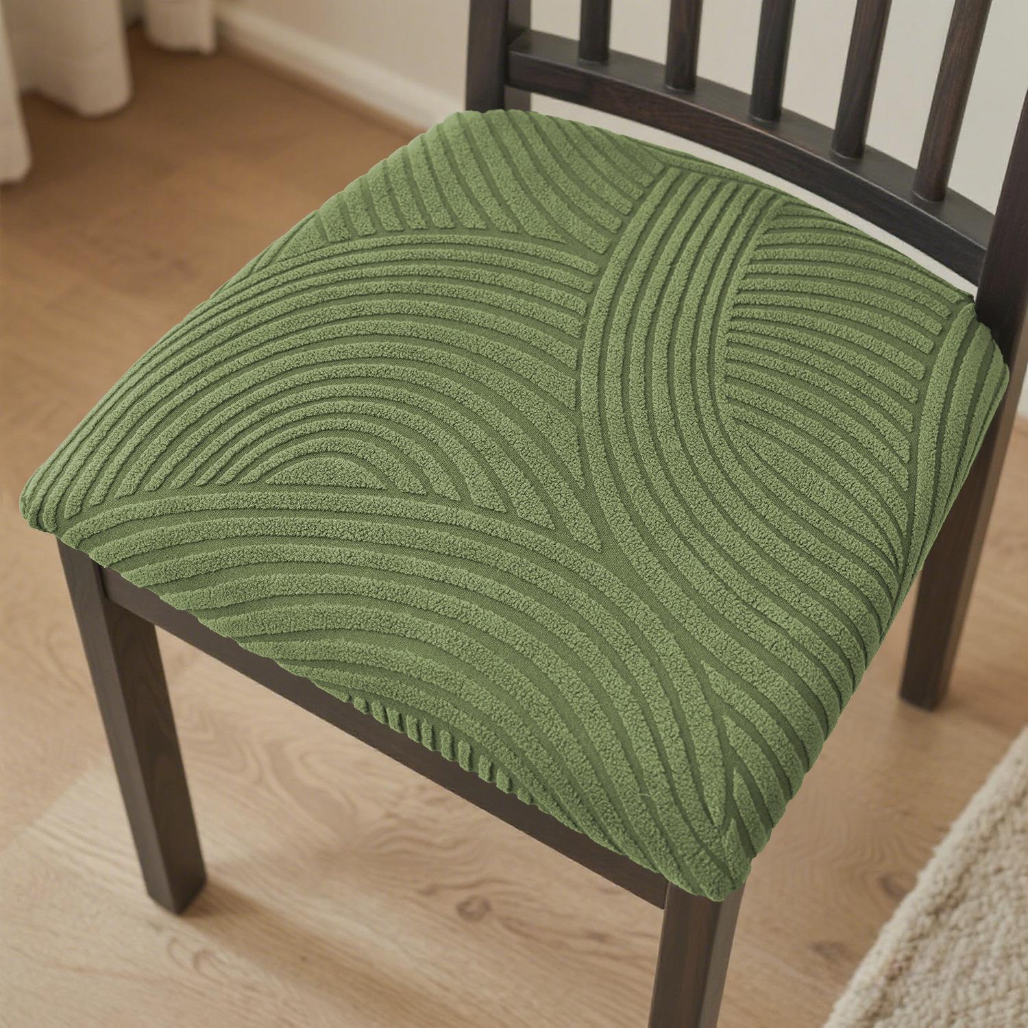 

4/6pcs dining chair covers are easy to install, machine washable elastic fabric, pet friendly, suitable for home decoration 4pc