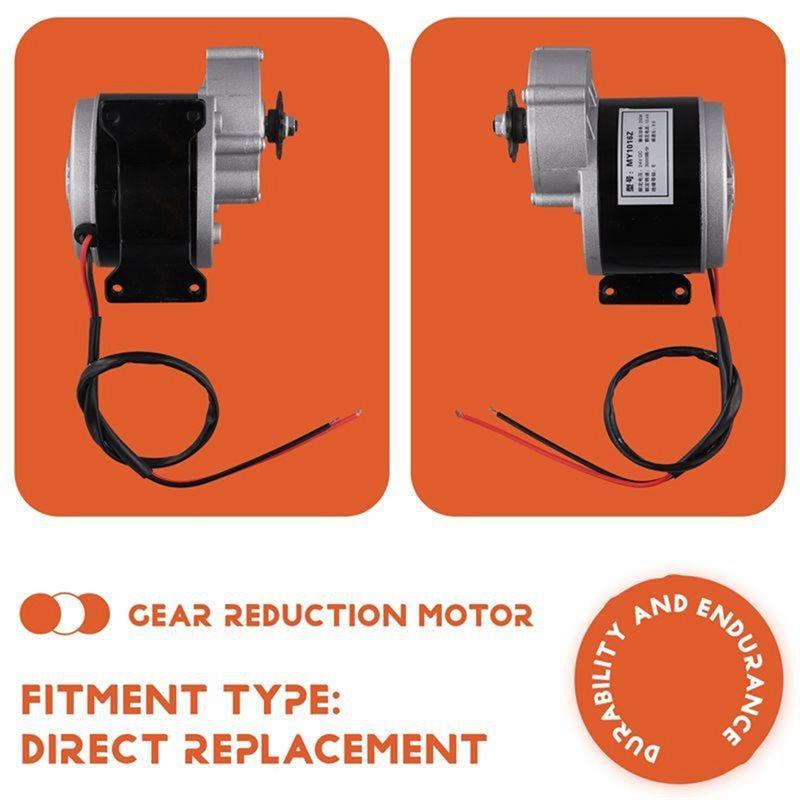 T42C-MY1016Z 24V 250W Electric Motor Gear Reduction Brushed DC Motor With 9 Tooth Sprocket Reducer E-Bike Scooter Universal