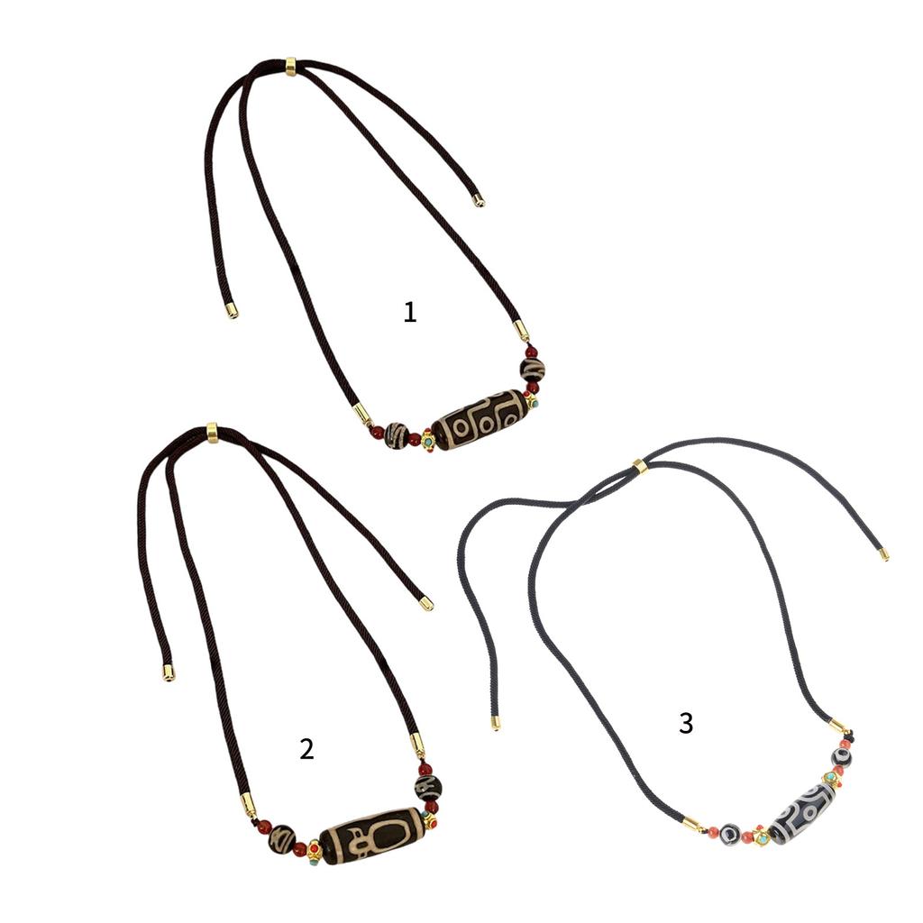 Tibetische Neun-Augen-Dzi-Perlenkette Handgefertigte Achat Spiritueller Schmuck Für Inneren Frieden Schutz Und Weisheit
