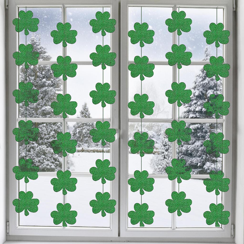 Kleeblatt Buchstabenbanner Hängende Wirbeldeko Kleeblatt Hängende Wirbel Hängende Deko für Irische Deko Haus Party Mitgebsel Zubehör