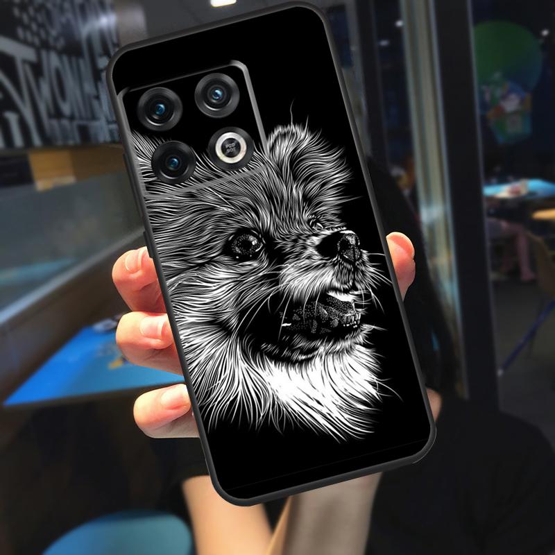 Pomeranian Aquarell Hund Hülle Für OnePlus 12R 13 R 12 11 9 10 Pro 8T 9RT 10T OnePlus Nord 4 CE 2 3 Lite N20 N30 Hülle