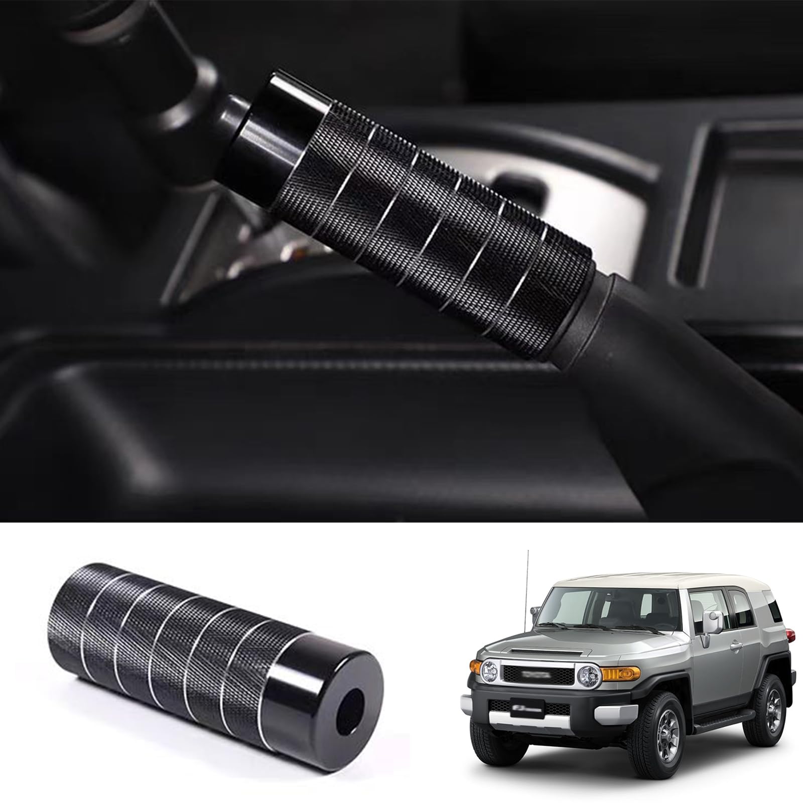 

MUMAREN Toyota FJ Cruiser 2007-2021 Shift Knob Cover Gear Knob Cover Handbrake Lever Cover чёрный