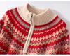 Fair Isle Cashmere Sweater: Autumn/Winter Retro Knit, Thick & Loose Fit