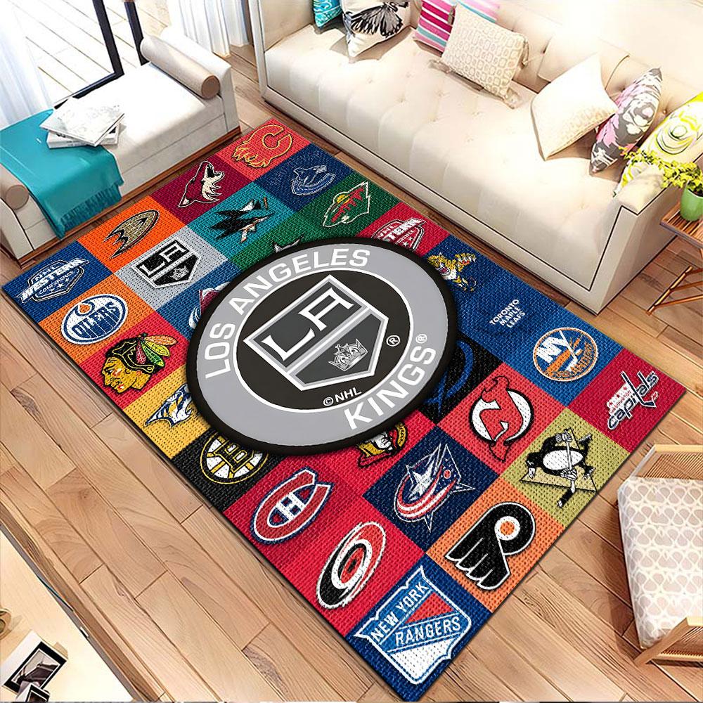 NHL Team Logos Carpet Design Patterned