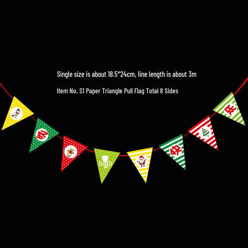 Weihnachtsdekoration zum Aufhängen: Cross-Mirror-Flaggen für Einkaufszentren, Hotels und Geschäfte