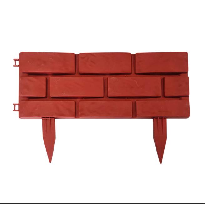 4 - Piece Garden Plastic Brick Fence with Solar Lights , Cross - Border Hot Seller , PP Material