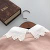 LHY Elegant Detachable Polyester Lace Beaded Fake Collar Shirt Accessory for Women Blouse Half Shirt