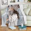 Cartoon mother and daughter blanket winter soft flannel warm blanket sofa bedroom blanket direct supply