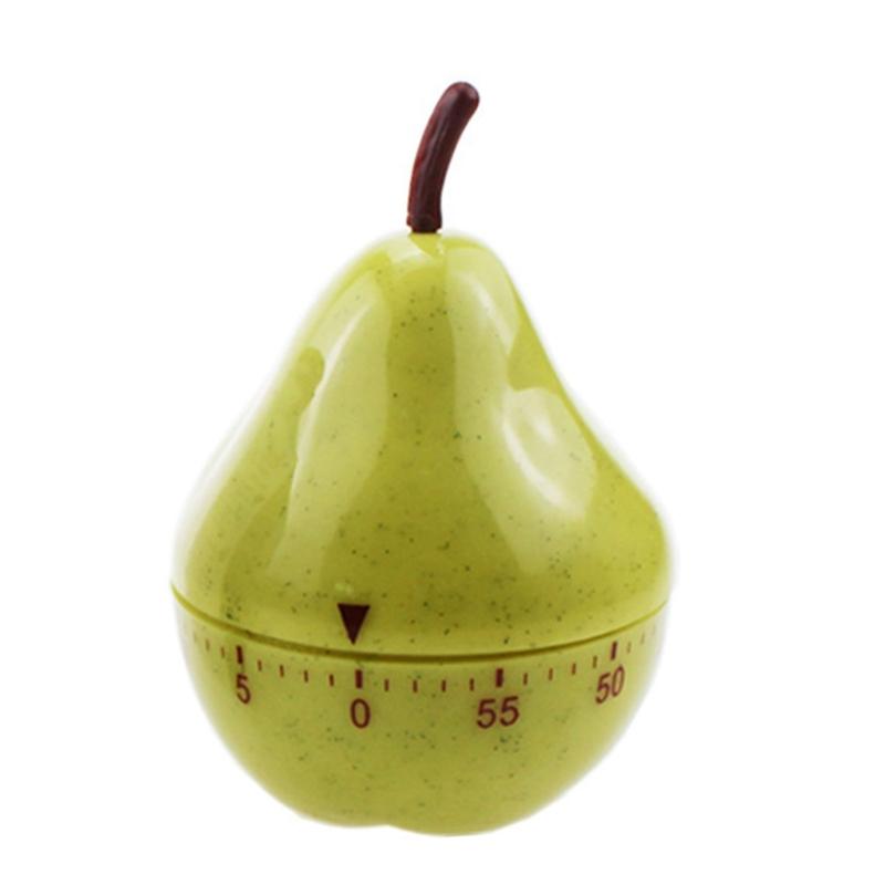 Manual Wind Up 60Minute Pear Shaped Timer For Kitchen Baking Mechanical Movement Plastic Not Require Battery 1