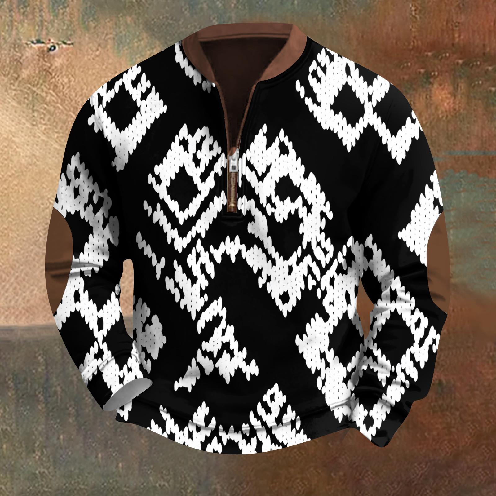 

Мужская повседневная толстовка в стиле ретро с градиентным принтом L чёрный