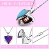 Temperature Sensitive Color Changing Pendant Necklace Adjustable Length Neckchain Love Heart Clavicle Chain Jewelry