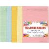 Eclet THICK A4 Size Both Side Ruled Sheet for Project/Assignment/Practical/Homework (Multi-Colour, Combo of 40 Sheets)