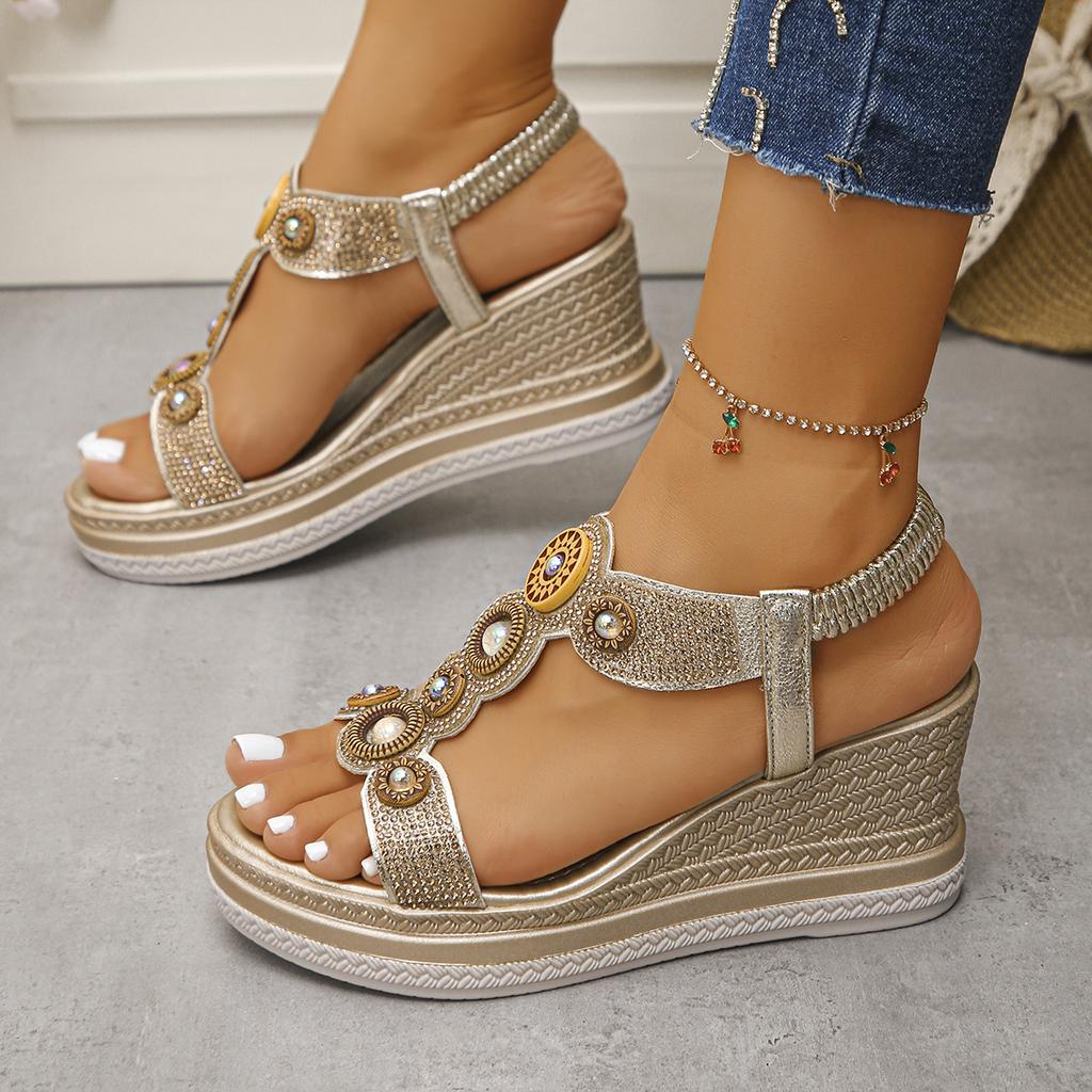 Fashion New Woman High Heels Wedge Sandals Platform Fashion Butterfly Sandals Comfortable Designer Shoes for Women Sandalias De Mujer