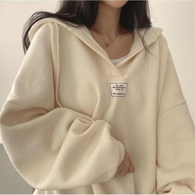2024 Winter Korean-Style Loose Patch Design Hoodie for Couples and Students