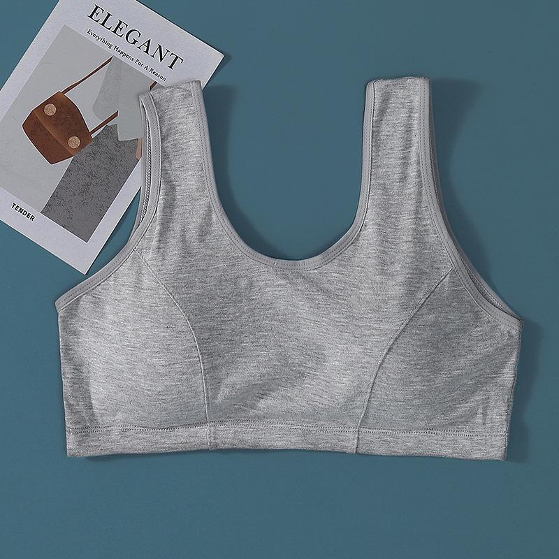 Women's Cotton Vest-Style Bra for Middle-Aged & Elderly: Lightweight Summer T-Shirt Underwear