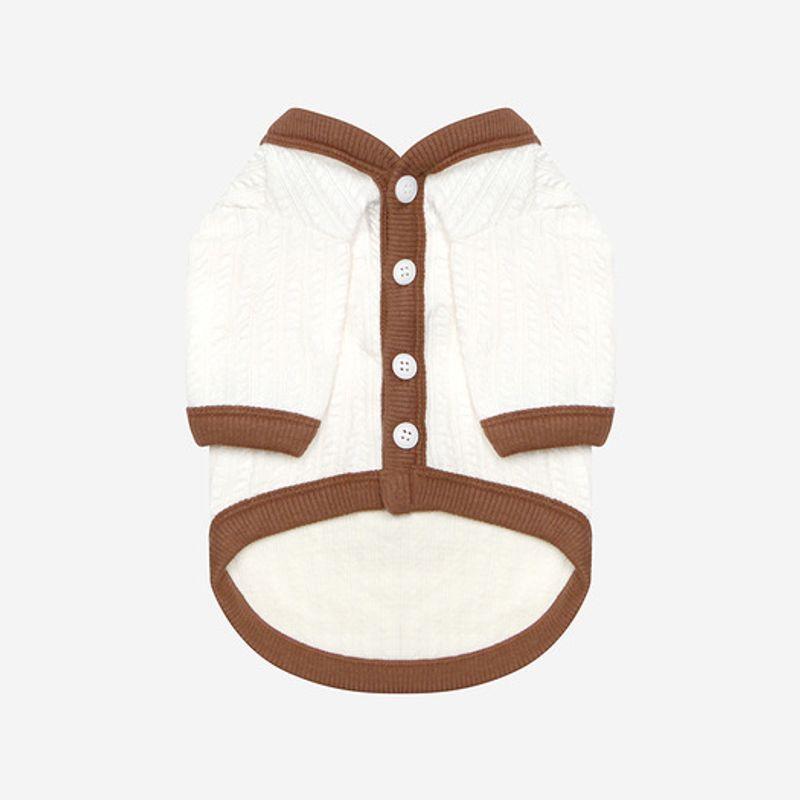 KINIKINI KINI TWISTED LOGO CARDIGAN-IVORY (Cardigan)