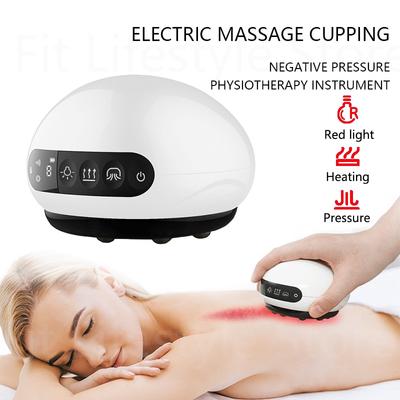 Elektrische Schröpfen Massage LCD Display Guasha Schaben EMS Körper Massager Vakuum Dosen Saugnapf IR Heizung Fett Brenner Abnehmen