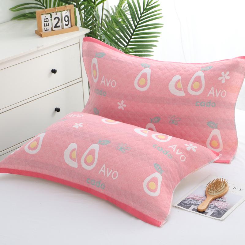 Three-Layer Gauze Cotton Pillowcases: Dirt-Resistant, Mite-Proof, Soft, Thickened, No Pilling or Shedding.